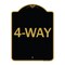 Signmission Designer Series Sign-4-Way, Black & Gold Aluminum Architectural Sign, 18" x 24", BG-1824-24374 A-DES-BG-1824-24374 - alternate 1